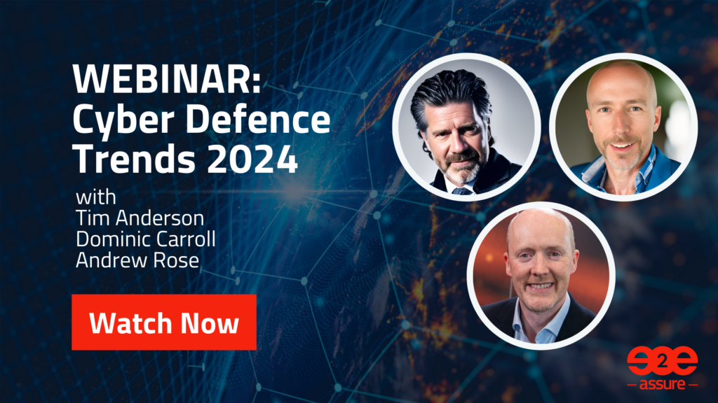 Promotional image for the cyber defence trends 2024 webinar